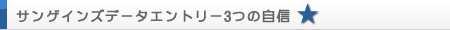 サンゲインズデーターエントリー3つの自信