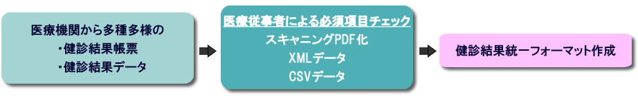 健診結果統一フォーマット作成